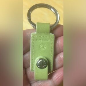Coach-Lime Green Leather Keychain